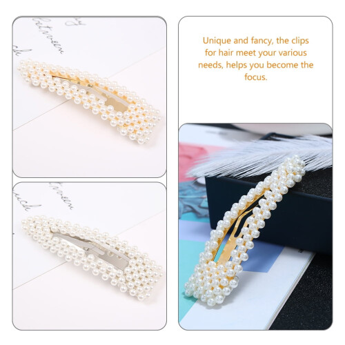 Κλιπ μαλλιών Pearl Barrette 4 τεμαχίων για γυναίκες 2