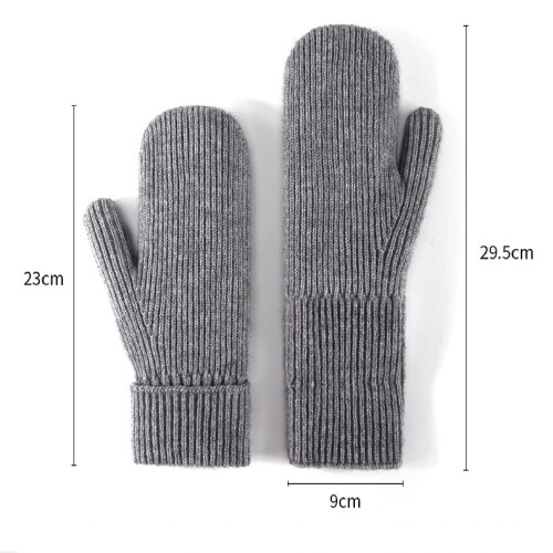 Damen-Winterhandschuhe, doppellagig gestrickt 2