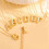 Gold-Plated Bubble Letter Necklace – Initial Pendant on 5