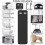 Full-Body Rectangle Mirror Black Aluminum Frame 47x14 in 5