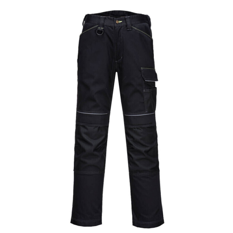 (46R, Black) Portwest Mens Pw3 Stretch Lightweight Cargo Trousers 5059958594500