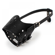 Dog mouth sleeve anti-bite anti-garbage PU leather pet dog mouth sleeve dog bark stop dog mask