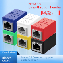 Conector de prelungire a cablului de rețea pentru computer cu cap drept, ecranat, splitter cu cap drept