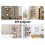 Levede 4PC L-Shaped Wooden Floating Corner Shelves 6