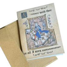 Tradtional Medieval Theme Valentine Greeting Card With-D