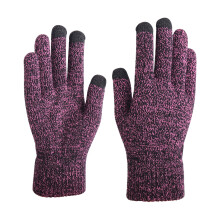 Gebreide wollen winterhandschoenen met volledige vingers