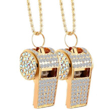 Fischietto scintillante con strass di cristallo e catena2Pack