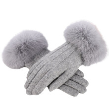 Gants d'hiver pour femmes doublés en polaire avec poignets en fourrure
