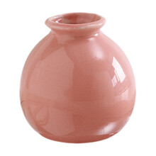 Skandinavische Keramikvase, 7 cm – Kleine rosa Tischvase