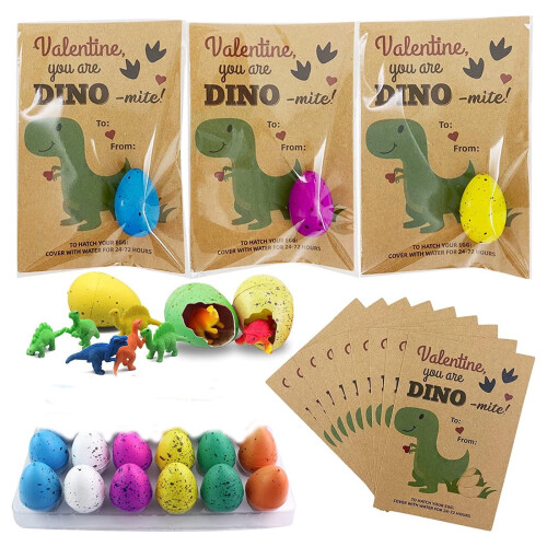 Valentýnské přání s dinosauřím vejcem (jednoduché)
