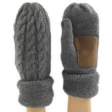 Gants unisexes en laine tricotée – Coupe-vent, chauds et épais