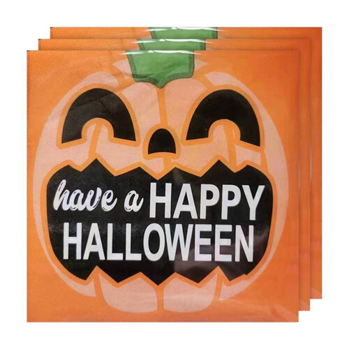 Χάρτινες χαρτοπετσέτες κολοκύθας για το Halloween, συσκευασία των 20 τεμαχίων