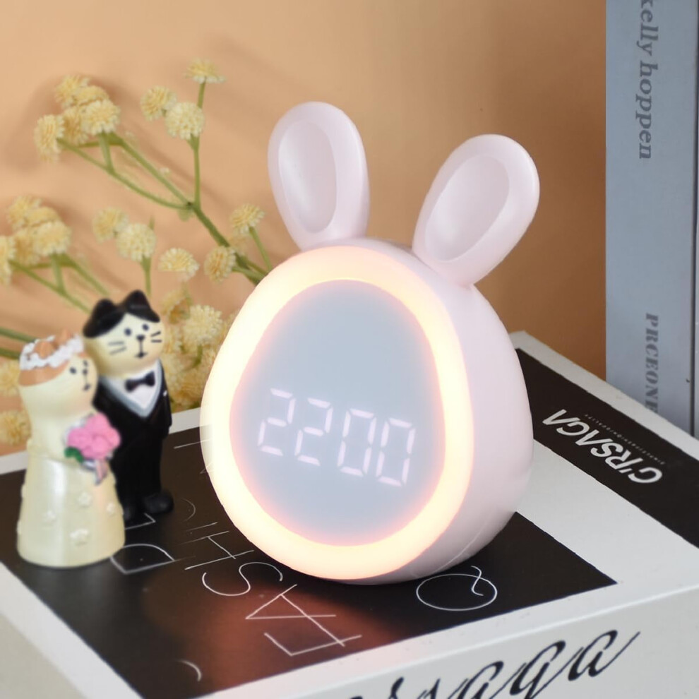 Bunny Alarm Clock Night For Kids – Rechargeable, Light