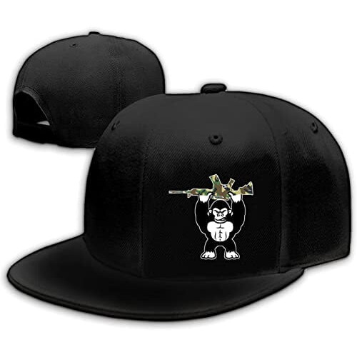 Sort Skull Finger Flat Bill Baseballkasket til mænd