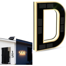 Solární LED čísla domů černobílá