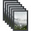 Conjunto de 6 Molduras de Madeira Pretas 7x11 1