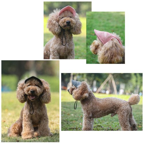 Comfortable Pet Cap Adjustable Cats Sunbonnet For Various-Red S 1