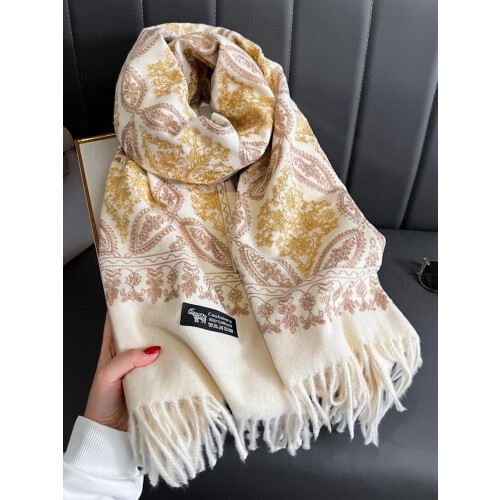 Unisex μάλλινο κασκόλ Paisley διπλής όψης 2