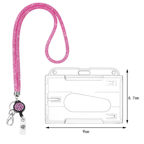 Lanière en strass pour badge d'identification – 1 pièce 1
