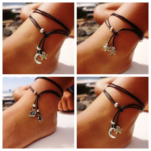 Boho legering hanger meerlaagse enkelband 1
