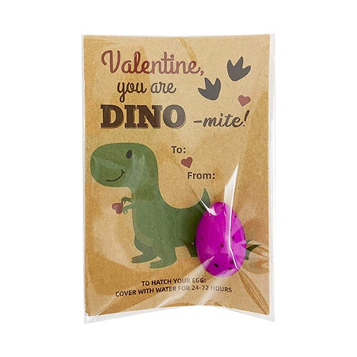 Valentýnské přání s dinosauřím vejcem (jednoduché) 2