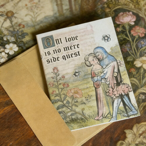 Tradtional Medieval Theme Valentine Greeting Card With-D 2