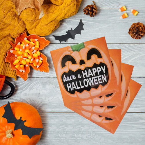 Χάρτινες χαρτοπετσέτες κολοκύθας για το Halloween, συσκευασία των 20 τεμαχίων 1