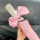 Guarda-chuva dobrável com abertura automática, proteção UV e strass rosa 2