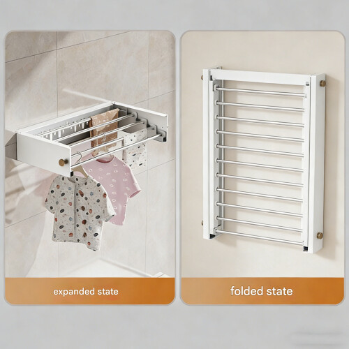 Efficient Storable Clothing Drying Stand In Neutral Finish-80 2