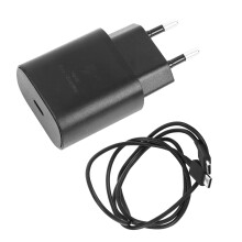 Note10 S20 25W PD Type-C Ladegerät, tragbar, schwarz