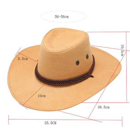 Stråcowboyhat til mænd og kvinder, bred skygge, justerbar 1