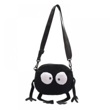 Bolso pequeño de lona único y divertido, bolso pequeño redondo de manga ancha para chicas estudiantes y a la moda.