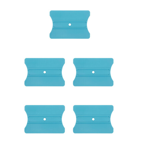 5Pcs Durable Plastic Car Film Blue Dual-Sided Window Squeegee