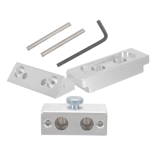 2Cavity Aluminum Lipstick Mold Silver Durable DIY Makeup Kit