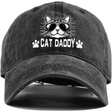 Grappige baseballpet met kattenpapa-thema – Verstelbare unisex pet