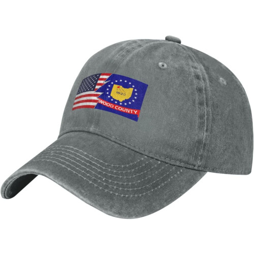 Καπέλο μπέιζμπολ Wood County Ohio Flag Unisex με ρυθμιζόμενο λάστιχο