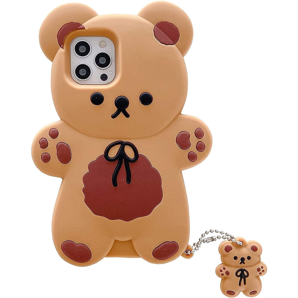 Kawaii Bear Iphone 15 Pro Case Â Soft Silicone, Shockproof 9384370276977