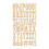 Goldene, 3D-Buchstabenaufkleber – 1 Bogen Alphabet-Set 1
