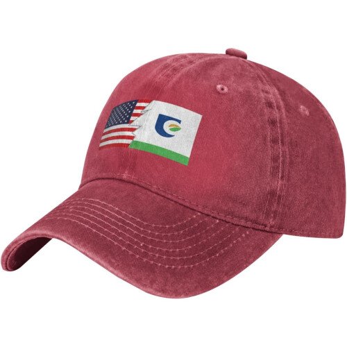 Baseballkappe mit Union County NC-Flagge – Verstellbare Baumwollkappe