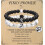 Partnerarmbänder – Schwarzer Achat & Türkis, 7,5 1