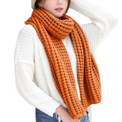 Grobstrickschal für Damen – Warmer Rippstrick-Winterschal