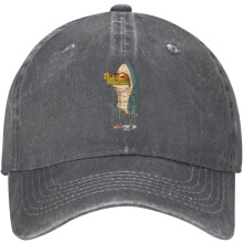 Frog Shark Vintage Washed Denim Baseballkappe – Verstellbar