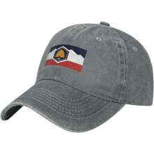 Vintage Baseballkappe mit Utah-Flagge – Verstellbare Baumwollkappe