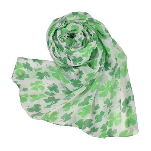 Transparenter Chiffon-Kleeblattschal – Grüner St. Patrick's Day-Schal