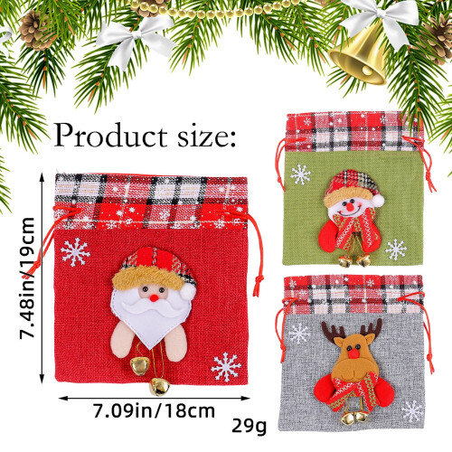 Christmas Gift Bags with Drawstrings – Reusable Xmas Sacks 2