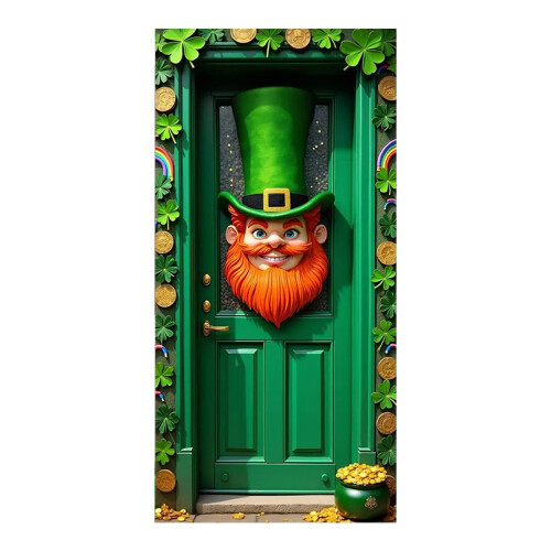 St. Patrick's Day door curtain shamrock clover1piece 1