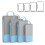 Set di 4 cubi per la compressione dei bagagli da viaggio, colore azzurro cielo. 3