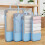 Set di 4 cubi per la compressione dei bagagli da viaggio, colore azzurro cielo. 5