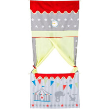 Hanging Puppet Theater - ROBA - Circus Decor Gray / Red / Yellow