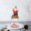 Peppermint Candy Christmas Dish Crystal Glass Jar with Fox 3